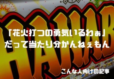 【ハナビ/花火】「当たりが分からない」←見分け方のポイントを伝授【初心者向け】
