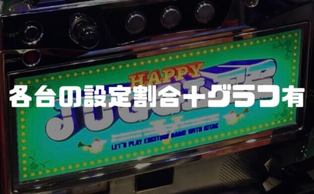 楽園なんば【ハッピージャグラー】③：設定が入る割合【グラフあり】