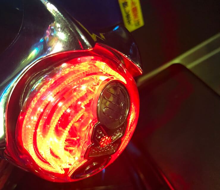 確定ハンドル赤色に点滅